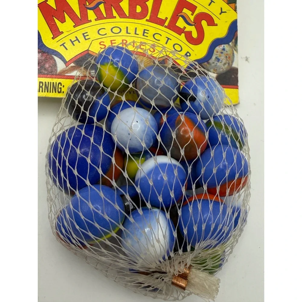 Vtg Mega Marbles Blue Dolphin Collector Series Glass‎ Marbles Vacor Mexico New